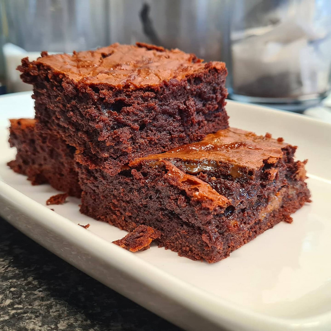 Homemade Salted Caramel Brownies !