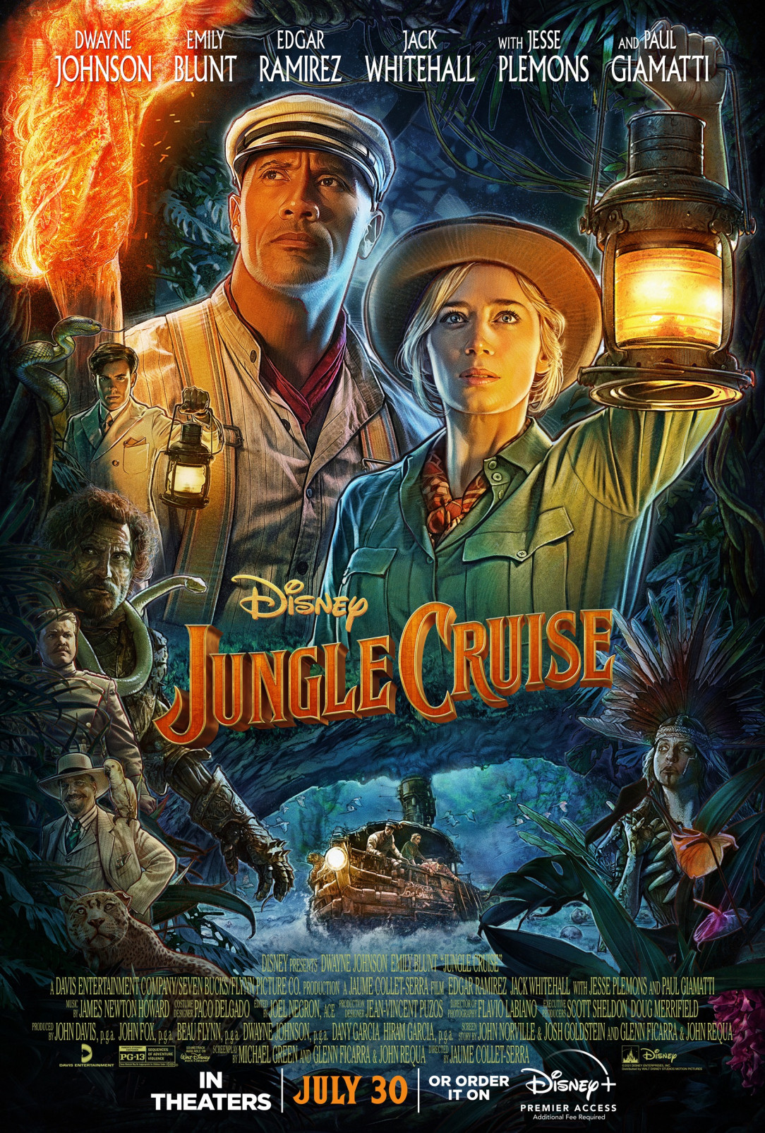 Official poster for &#039;Jungle Cruise,&#039; starring Dwayne Johnson and Emily Blunt