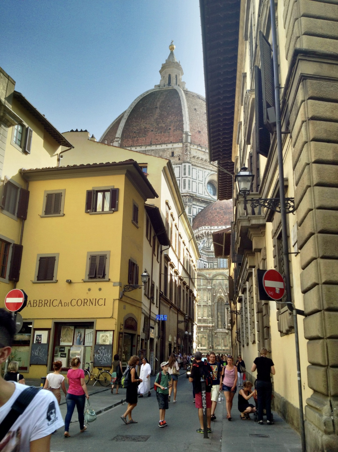 Nearing the cathedral in Florence