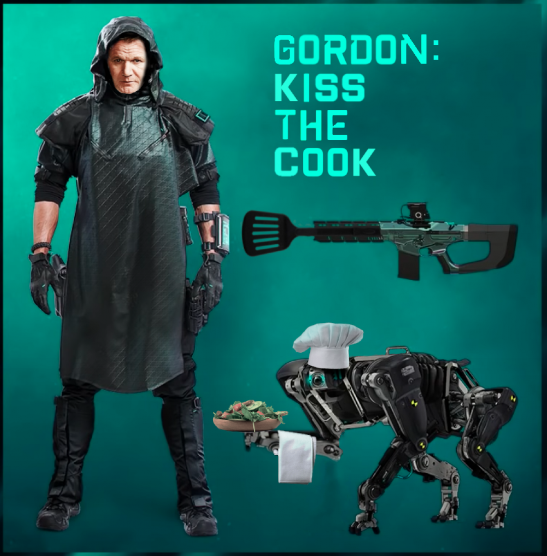 Gordon : Destroyer of the raw meat. (Credit to u/QuirkyKlyborg)