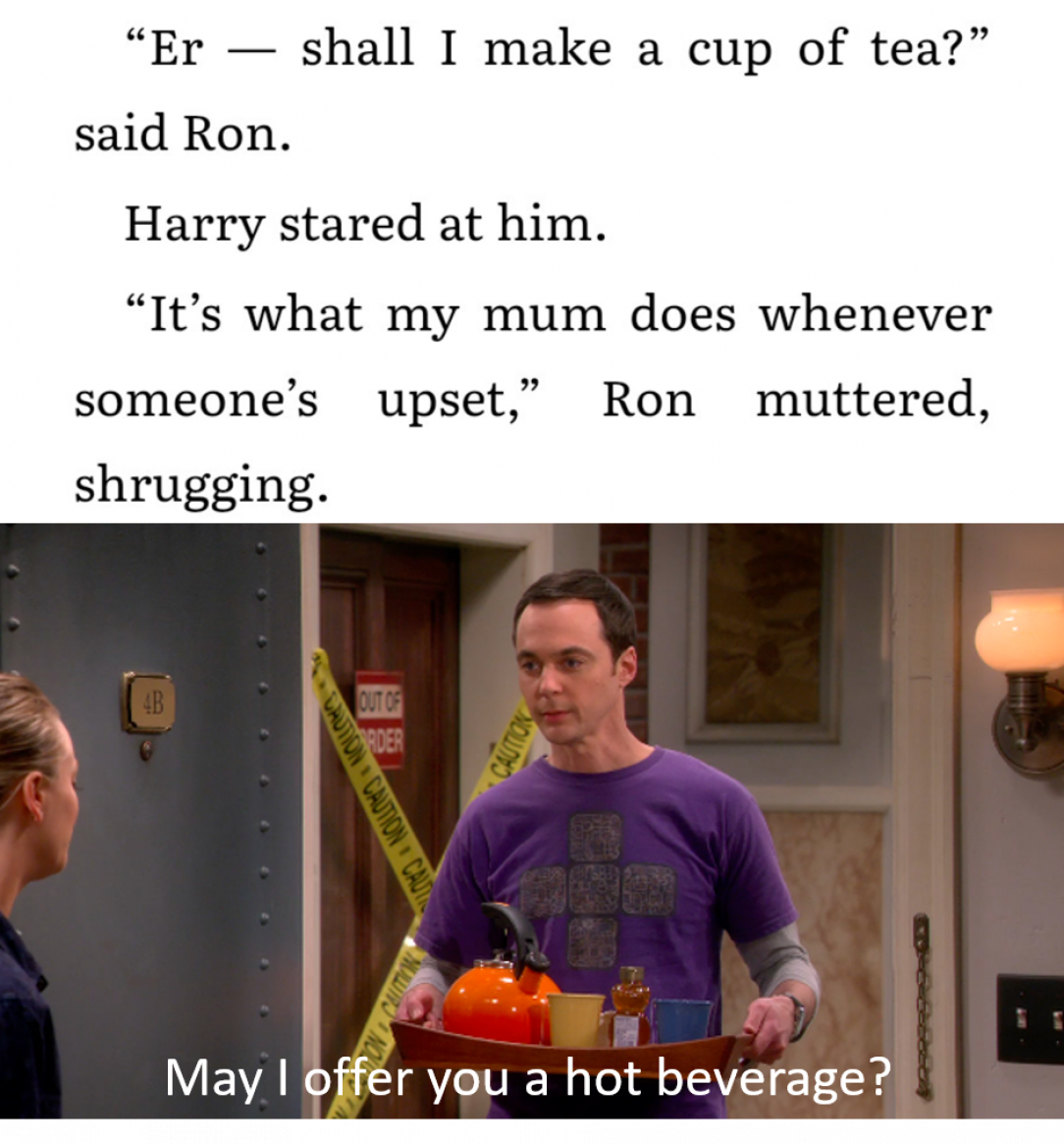 Mrs. Weasley took a leaf out of Sheldon&#039;s book