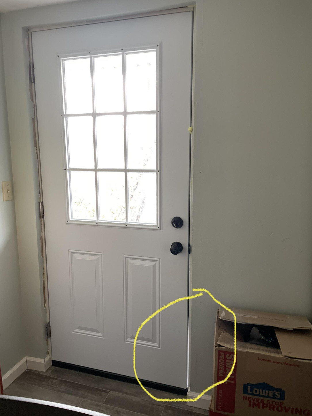 1100 dollars to replace a door that wouldn’t close all the way… for a nice door that doesn’t close all the way