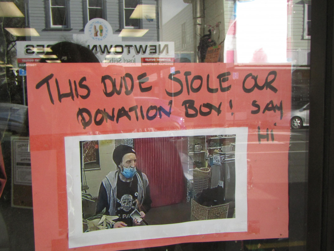 Guy stole donation box from hospice shop fundraising for abused pets