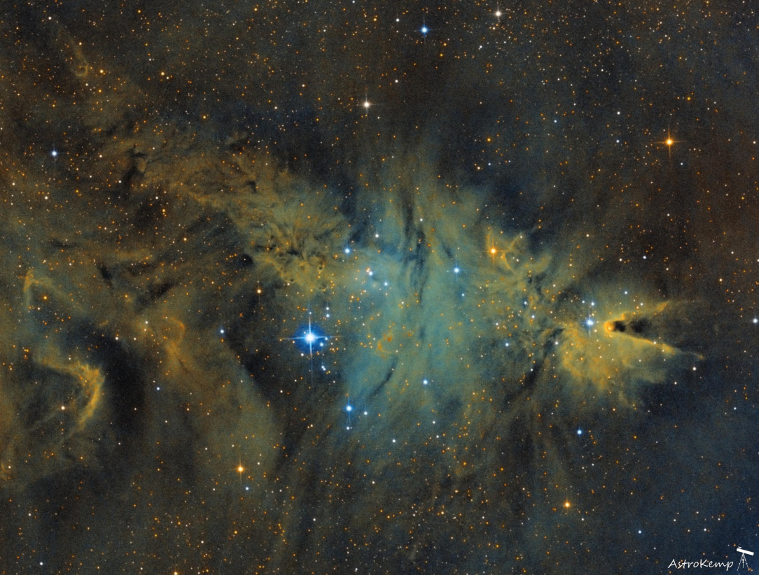 Cone nebula in SHO