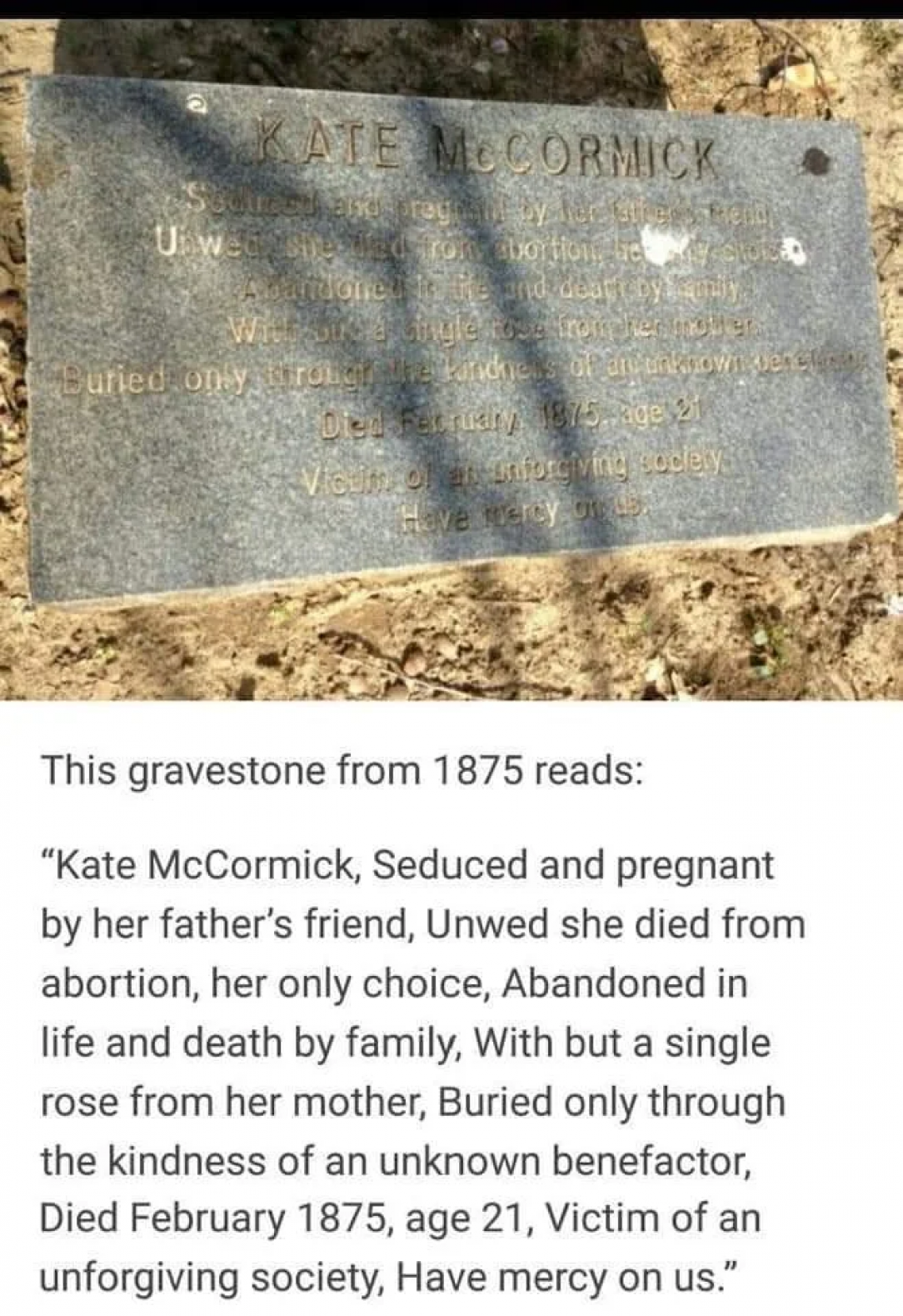 Kate McCormick&#039;s grave