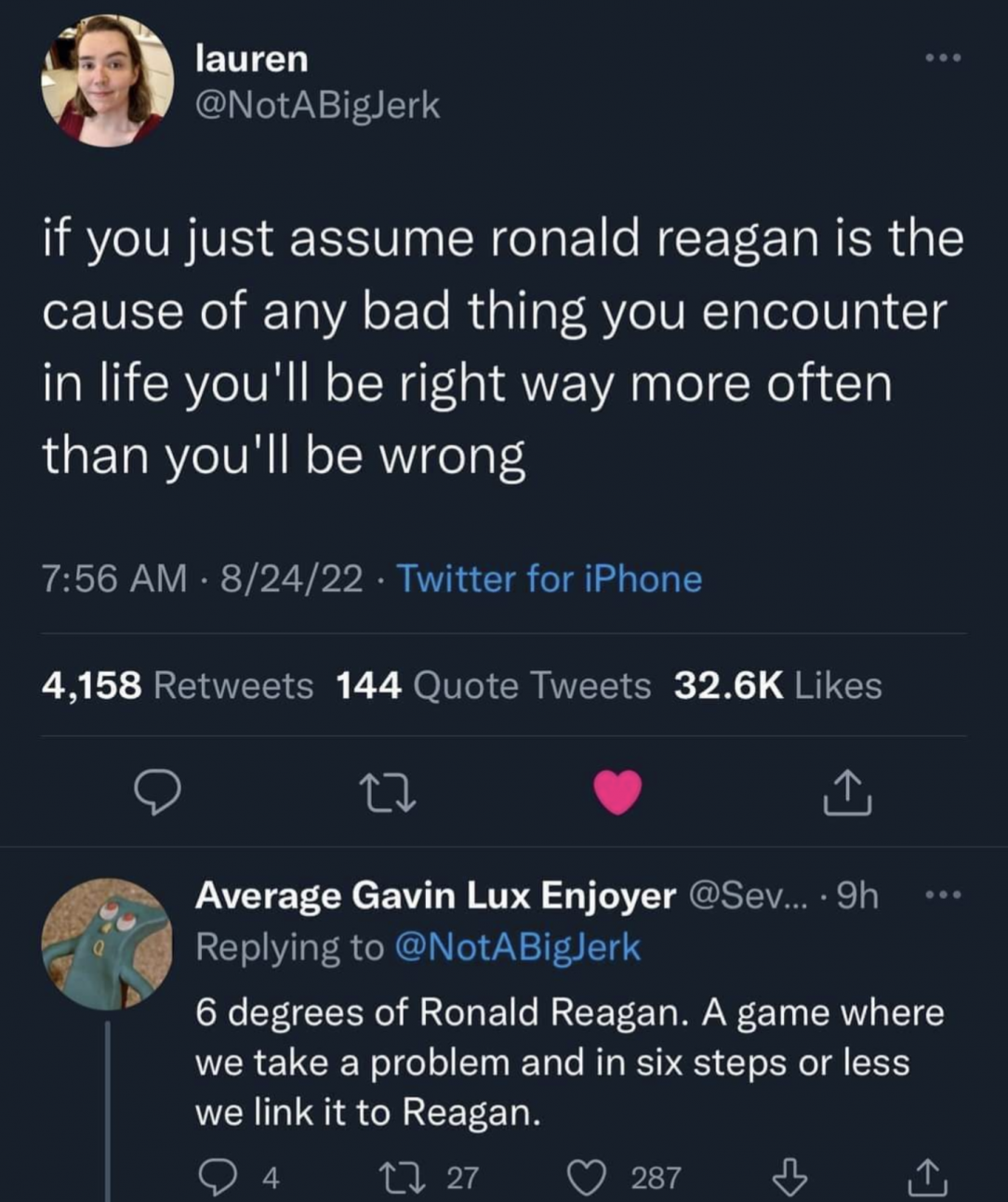 6 Degrees of Ronald Reagan