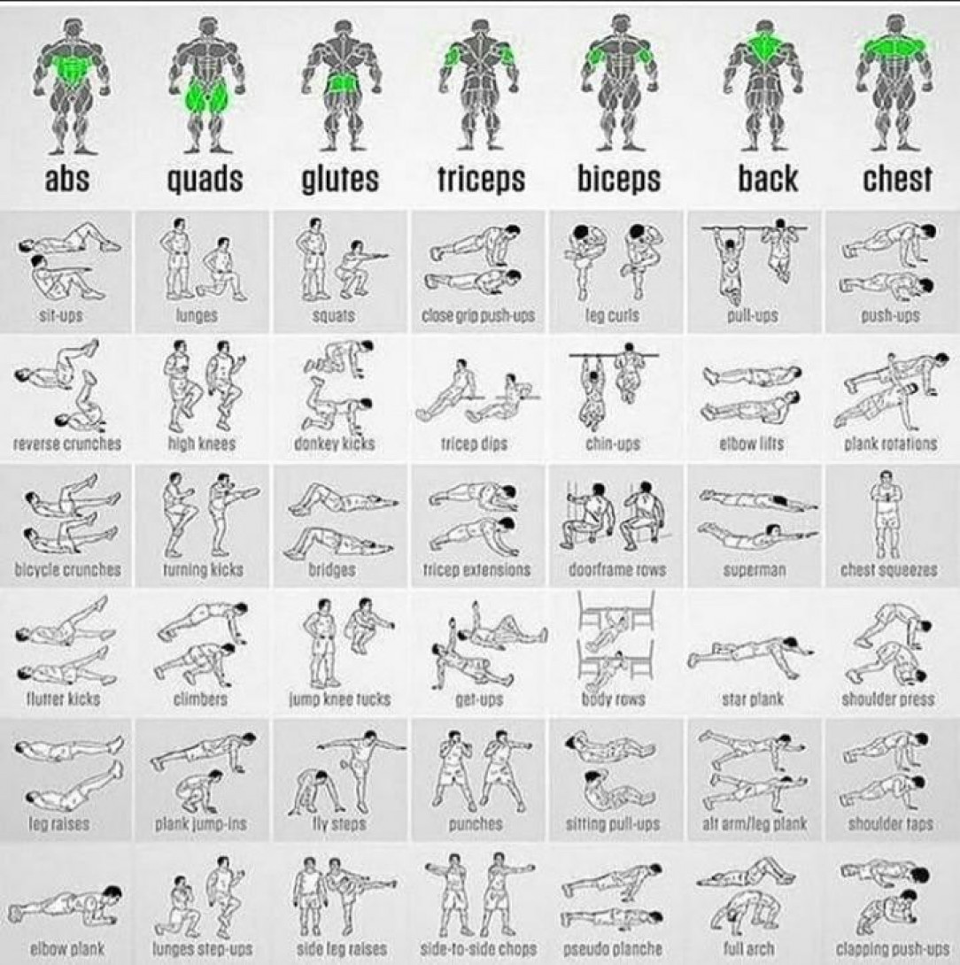 Different exercises and what they do