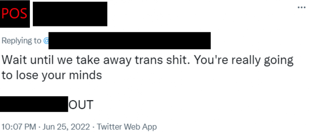 This transphobe I&#039;ve encountered on Twitter, saying that he&#039;s happy with abortion rights being taken away and with what else this&#039;ll lead to