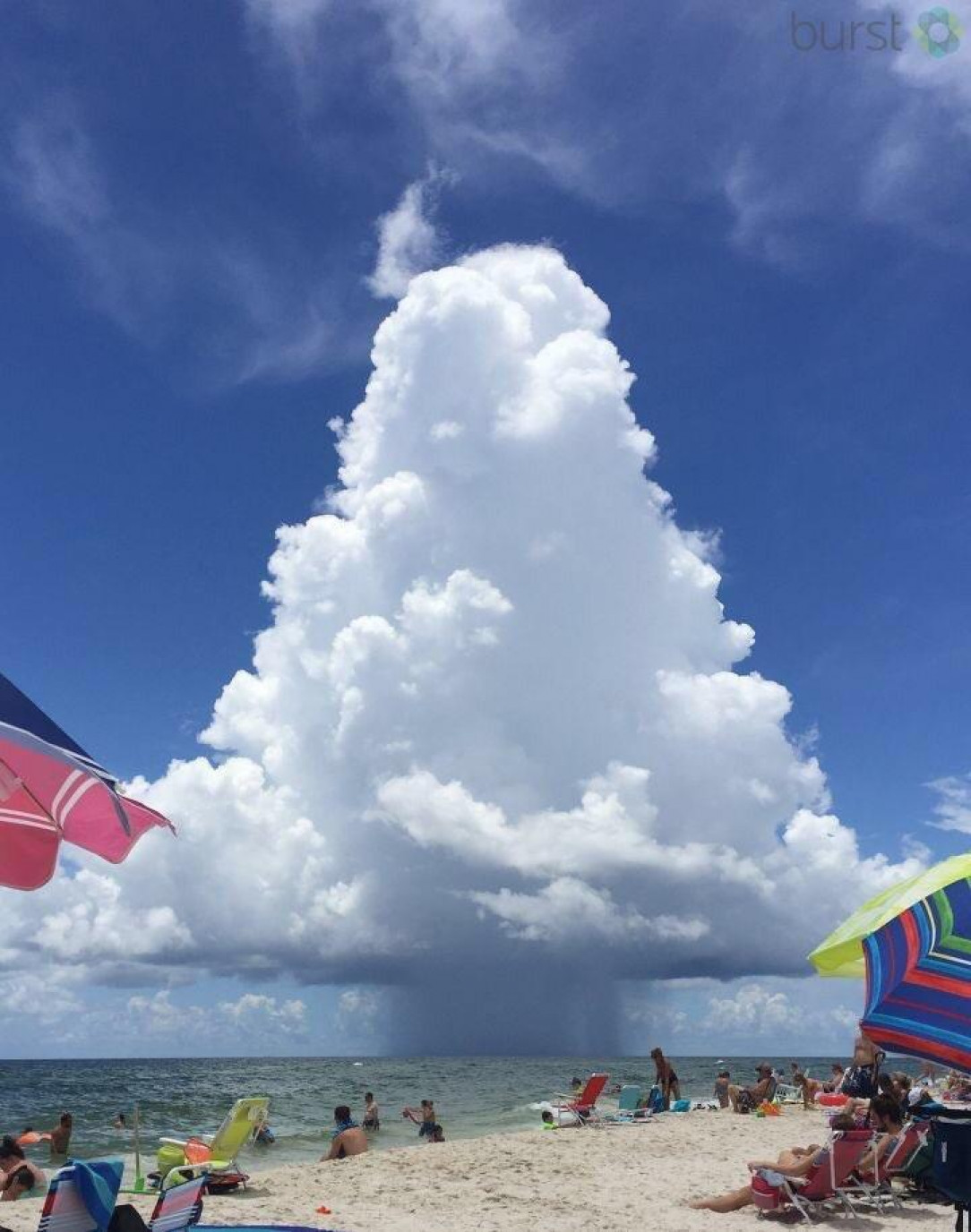 Rain cloud near the beach