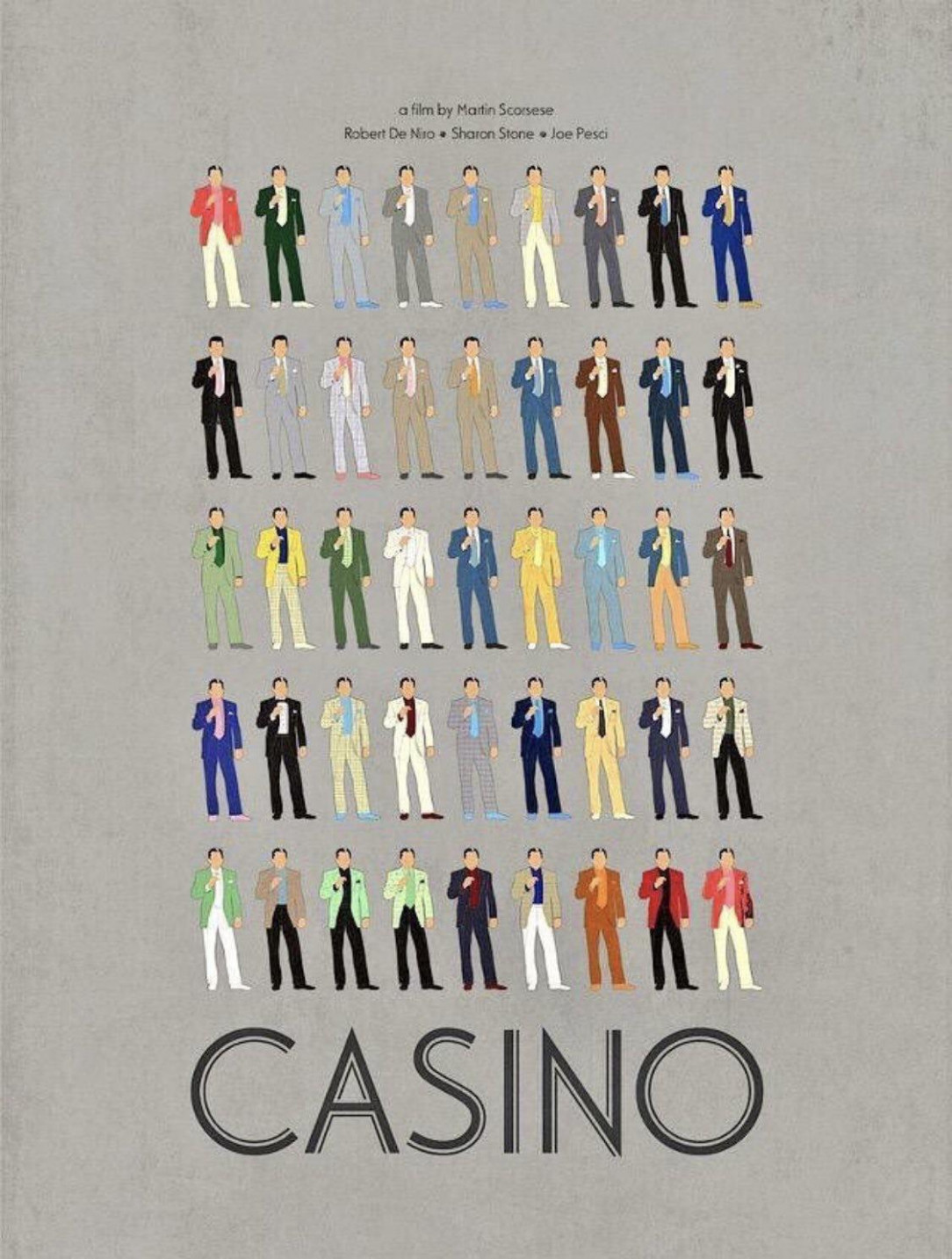 Every suit worn by ROBERT DE NIRO in CASINO (1995)