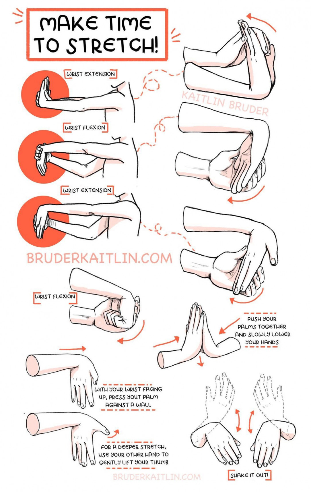 Cool wrist stretching guide