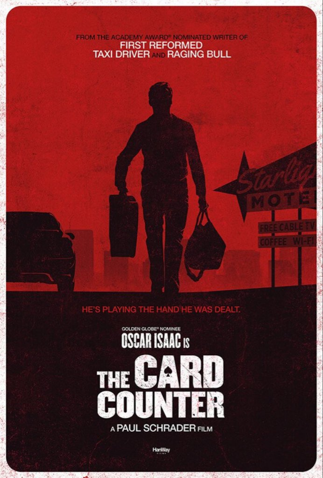 Official poster for &#039;The Card Counter&#039; starring Oscar Isaac, Tye Sheridan, Tiffany Haddish &amp;amp; Willem Dafoe