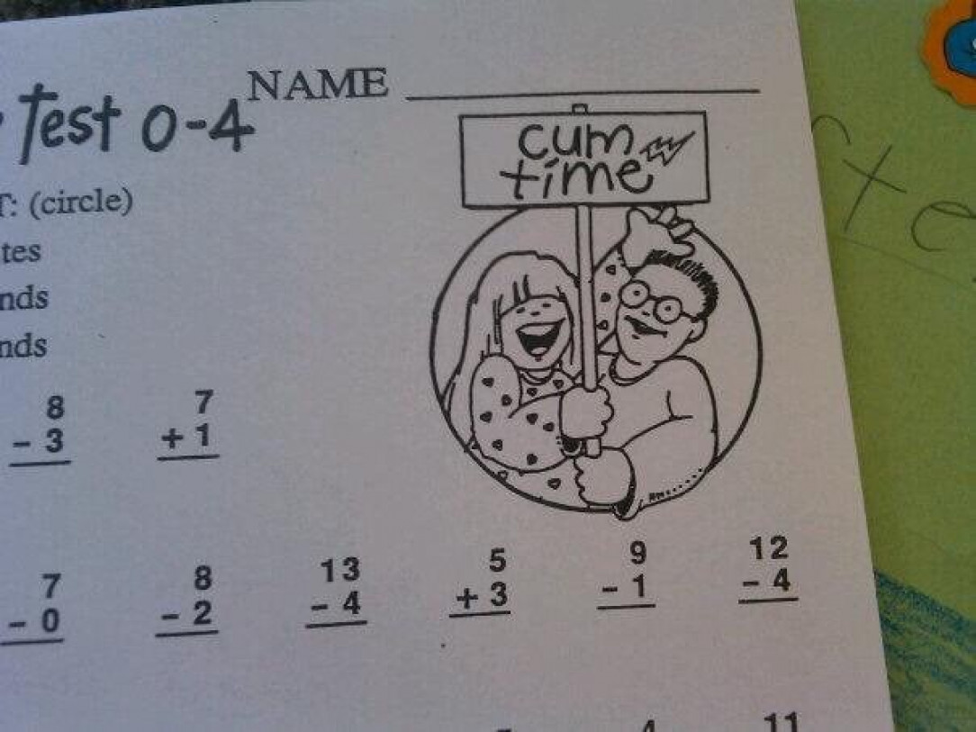 Who thought this would be acceptable for a 5TH GRADE WORKSHEET?