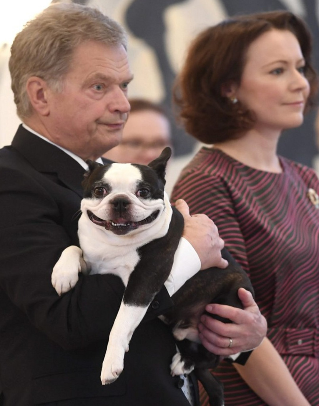 The Finnish president and his dog Lennu 🐶