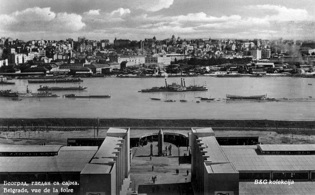 Late 1930s view of Belgrade from the newly-built Belgrade Fair