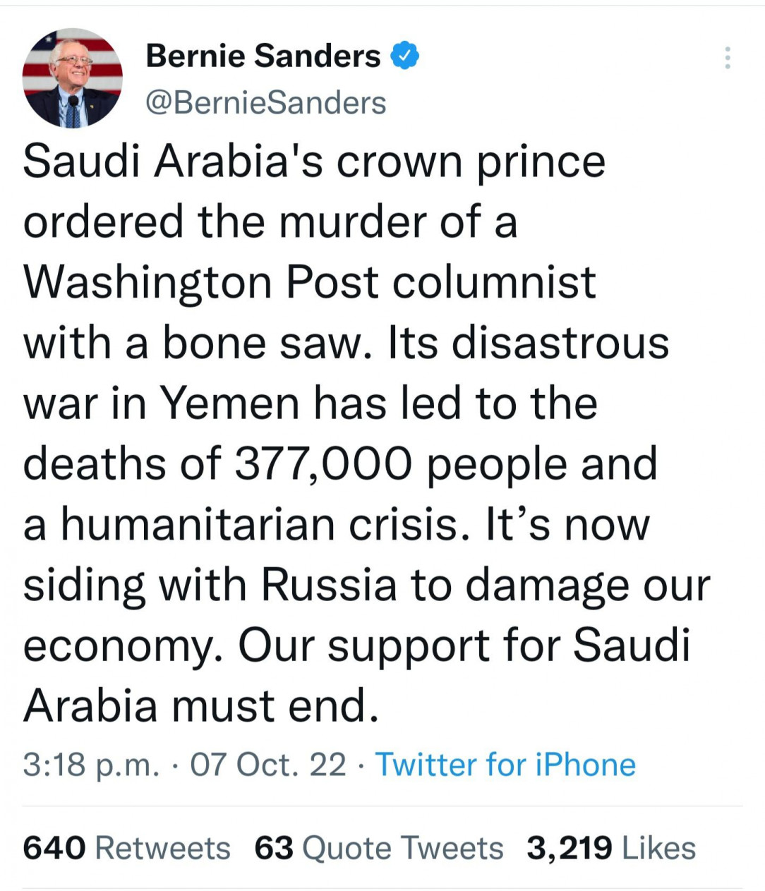 Saudia Arabia is no friend of the USA