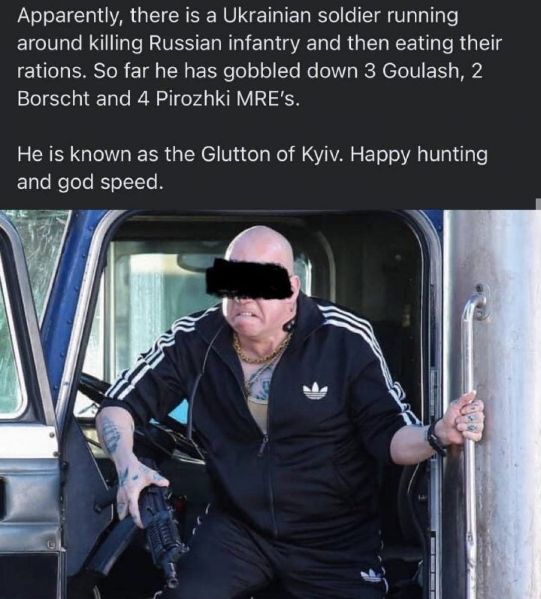 Glutton of Kyiv. Defender of Ukraine. Eater of Russian food