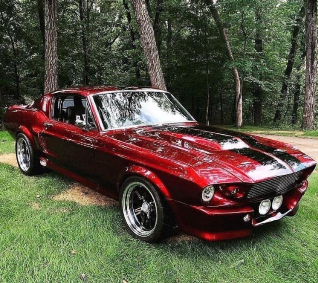 Black Cherry 1967 Mustang
