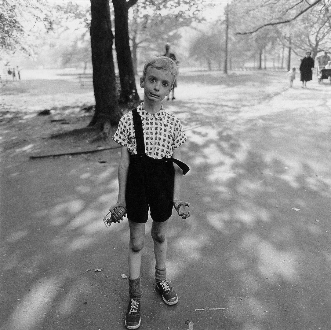 Child with Toy Hand Grenade in Central Park by Diane Arbus (1962)