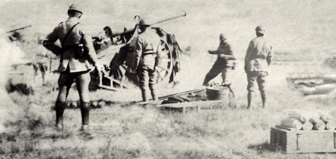 Polish Army artillery support at the defense of Warsaw during the 1920 Polish-Soviet War