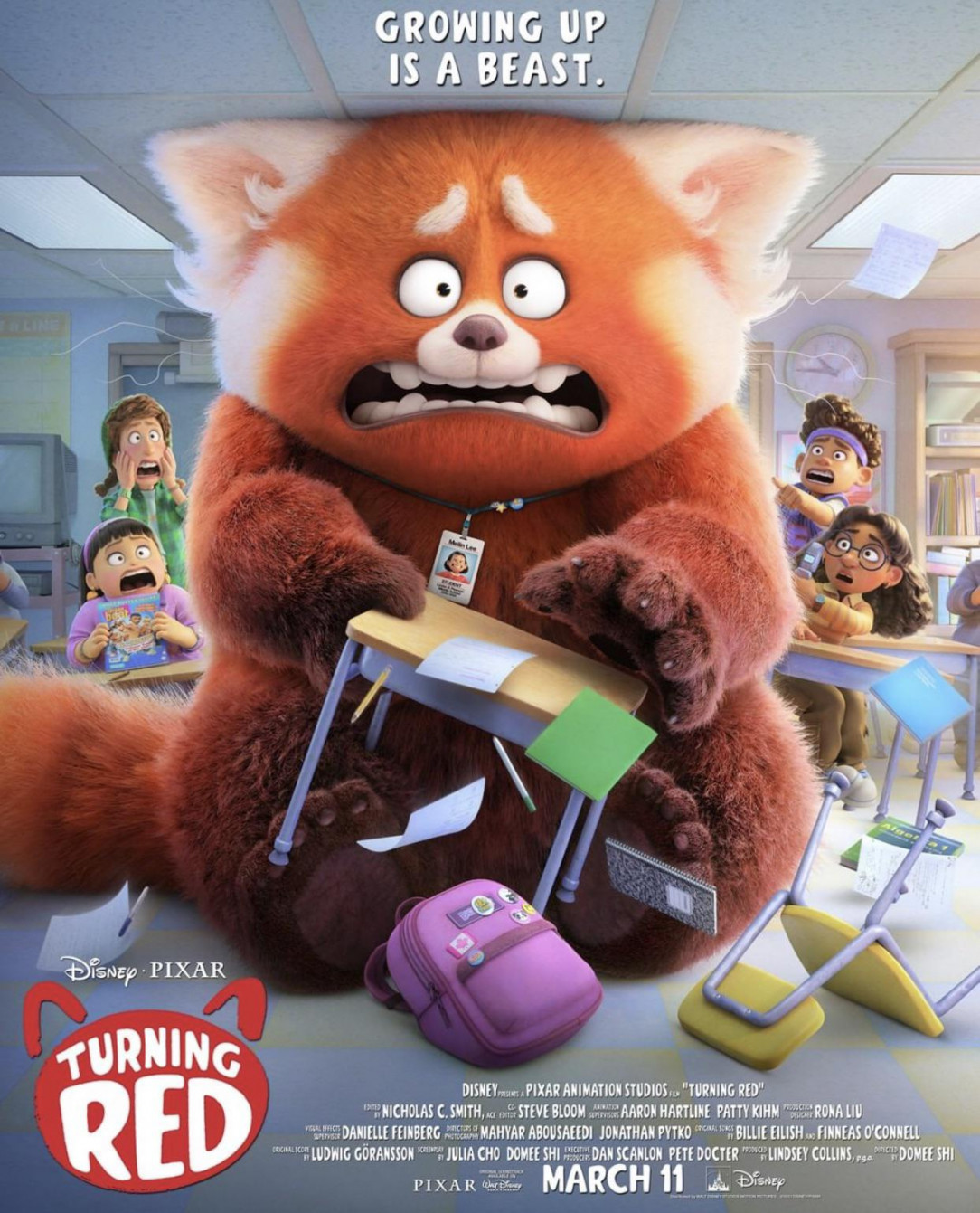 Official Poster for Pixar&#039;s &#039;Turning Red&#039;