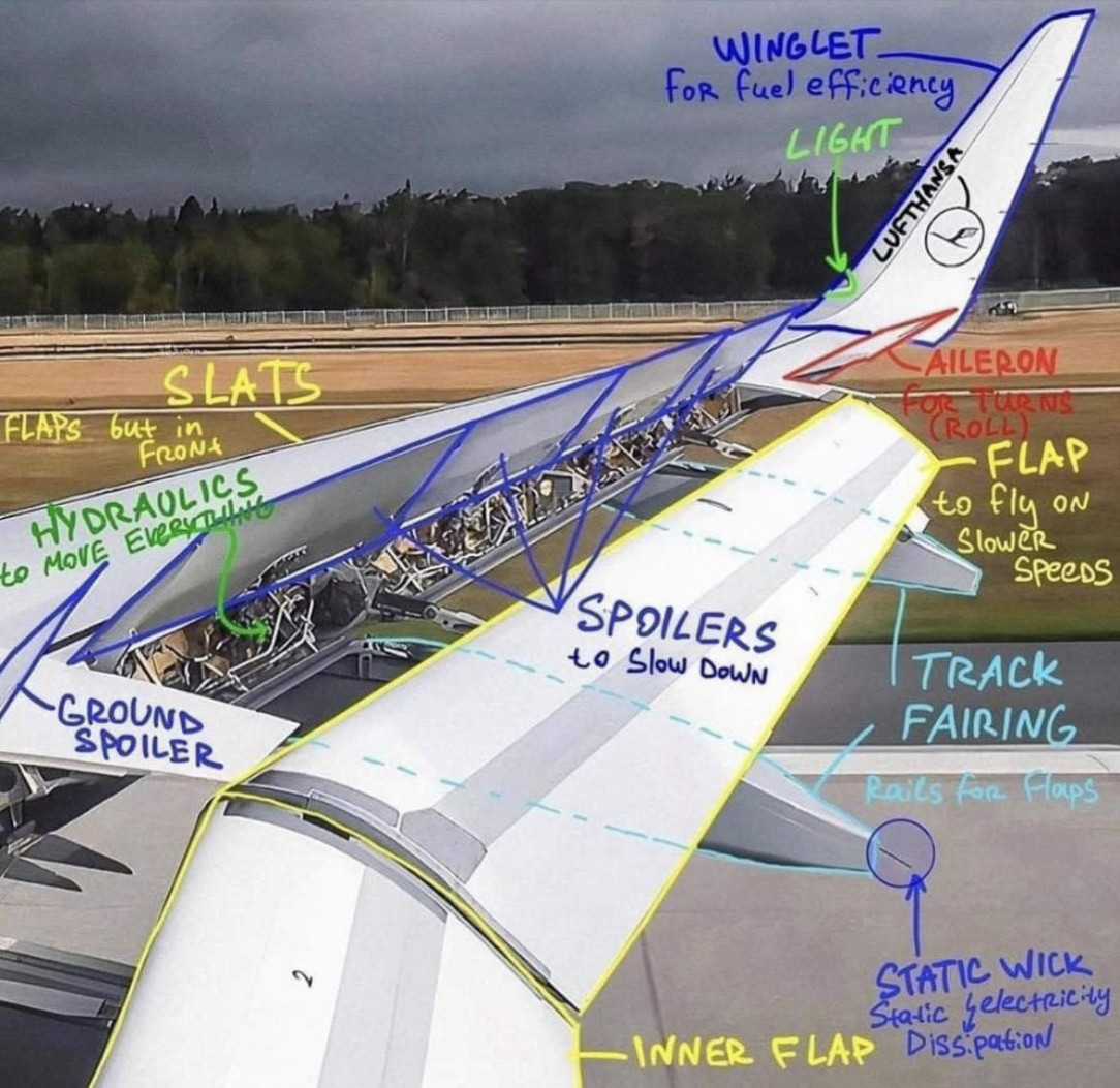 Airplane wing guide