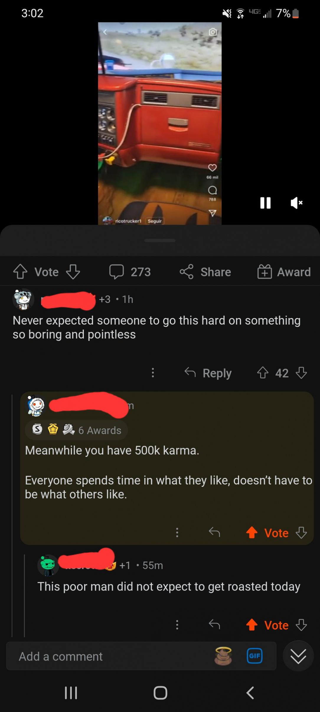 Going hard for karma