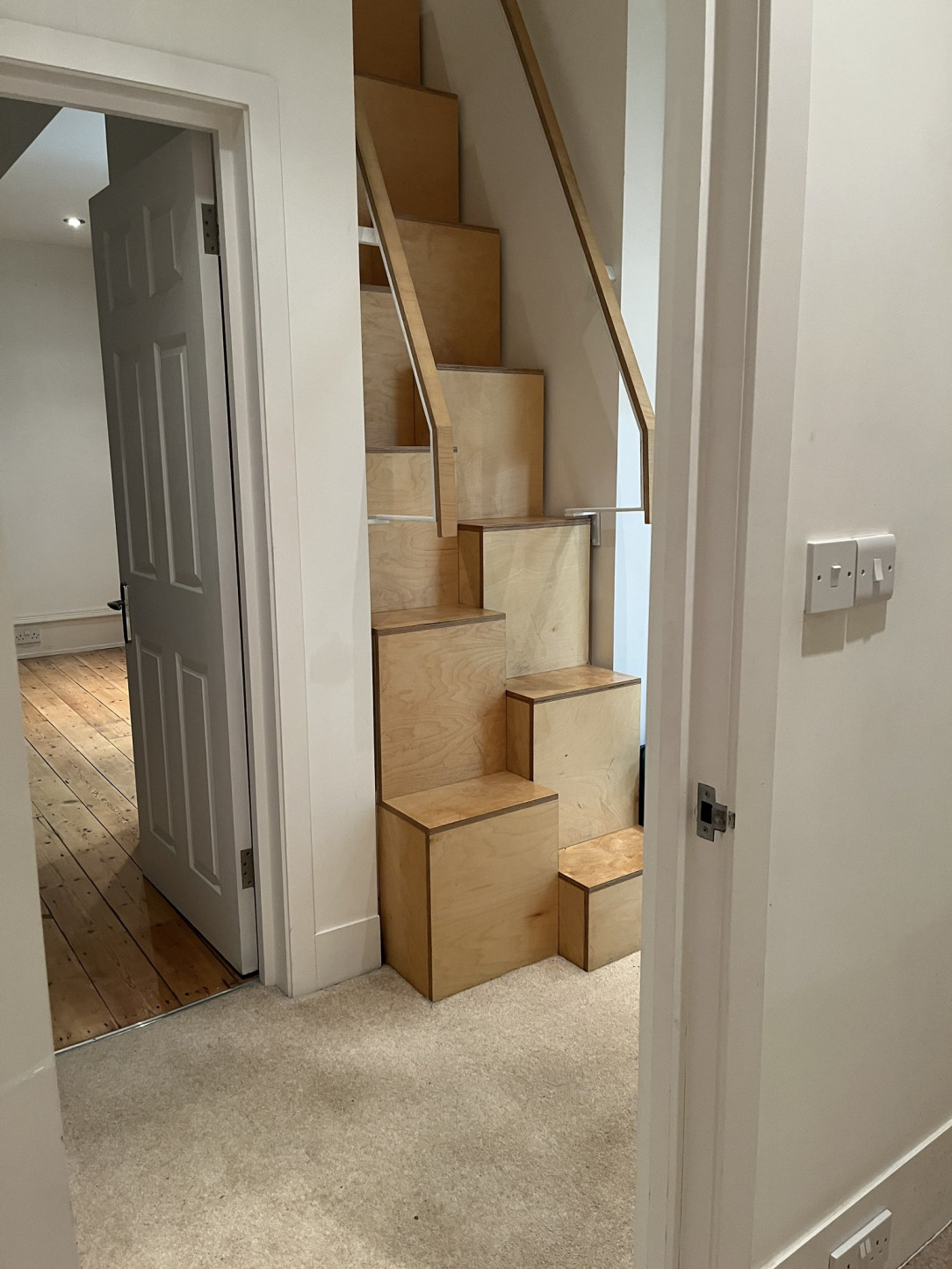 This set of stairs in an apartment