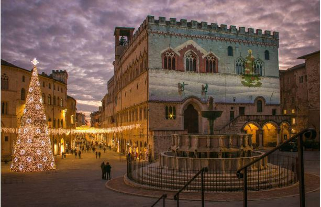 Perugia Christmas market in Umbria