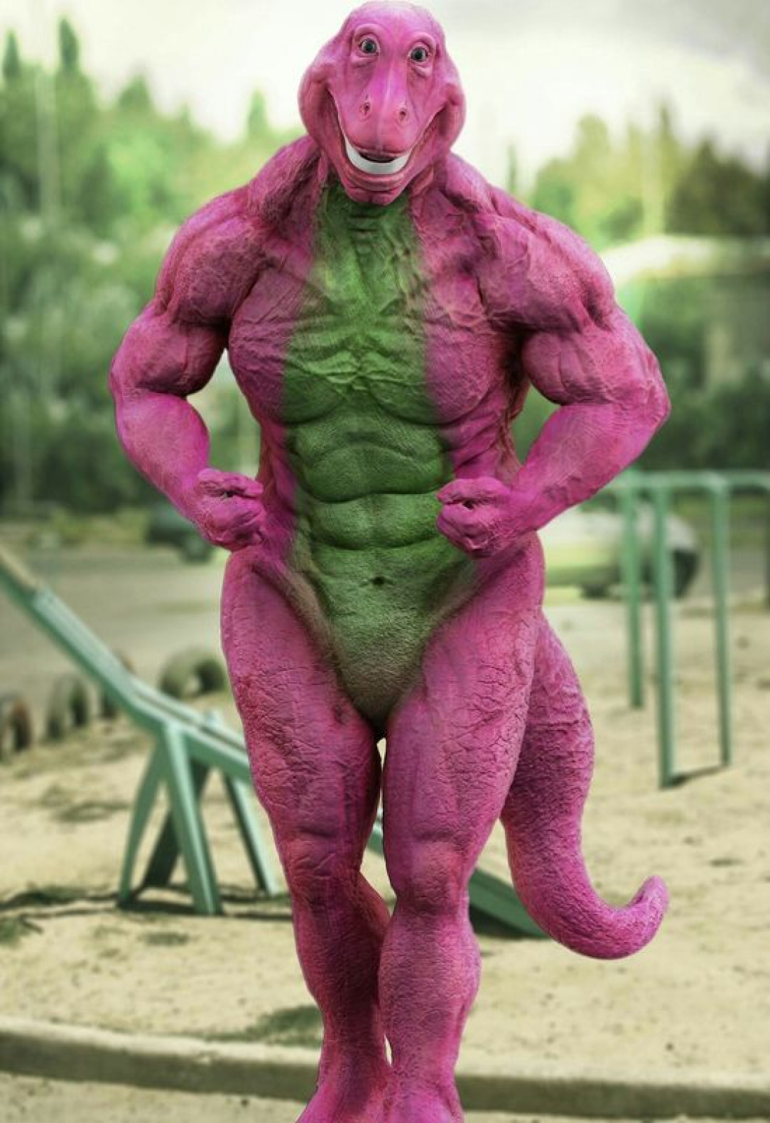 Barney, the strongest dinosaur, the strongest true form ever