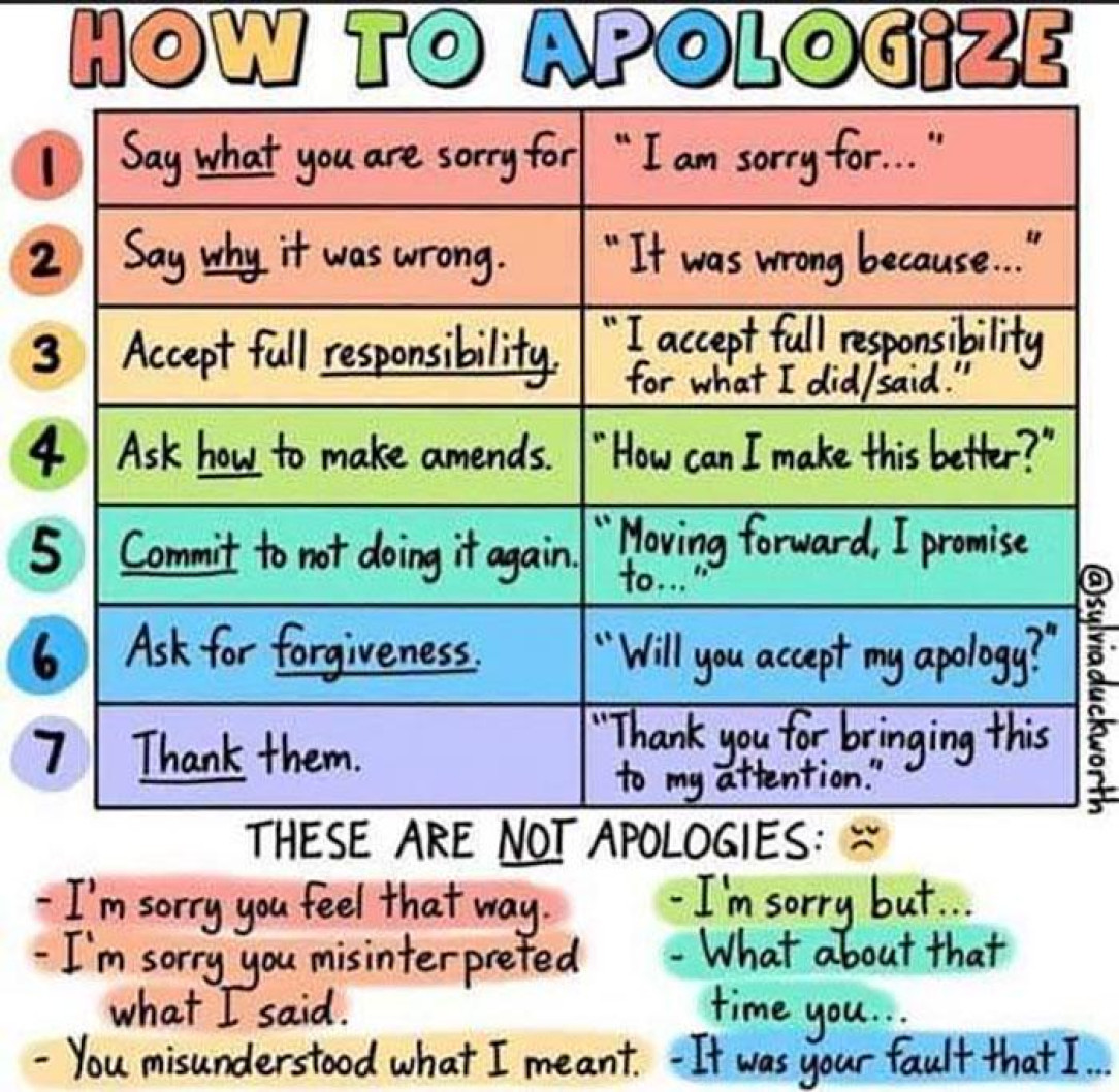 A cool guide to apologising