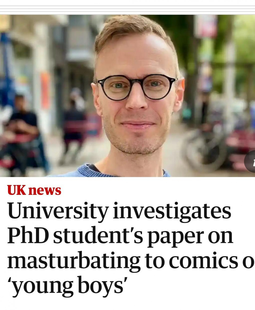 imagine submitting a PhD paper detailing you jerked off to young boys