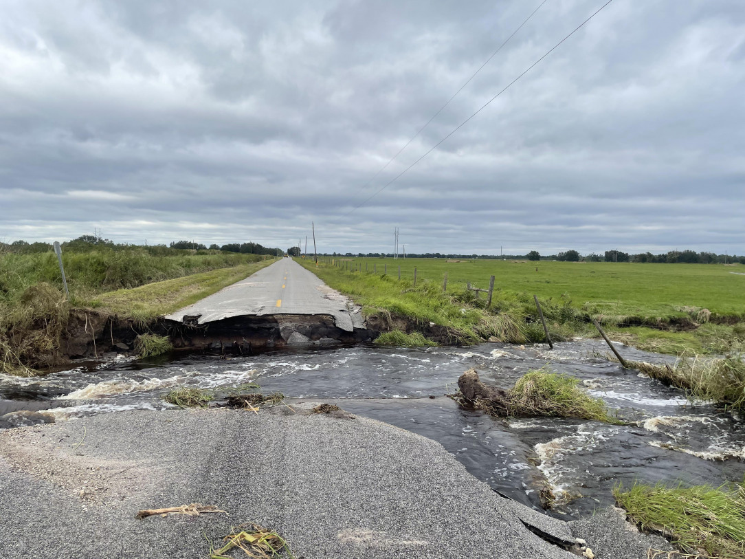 Stayed at work for the storm. This is the road I take home