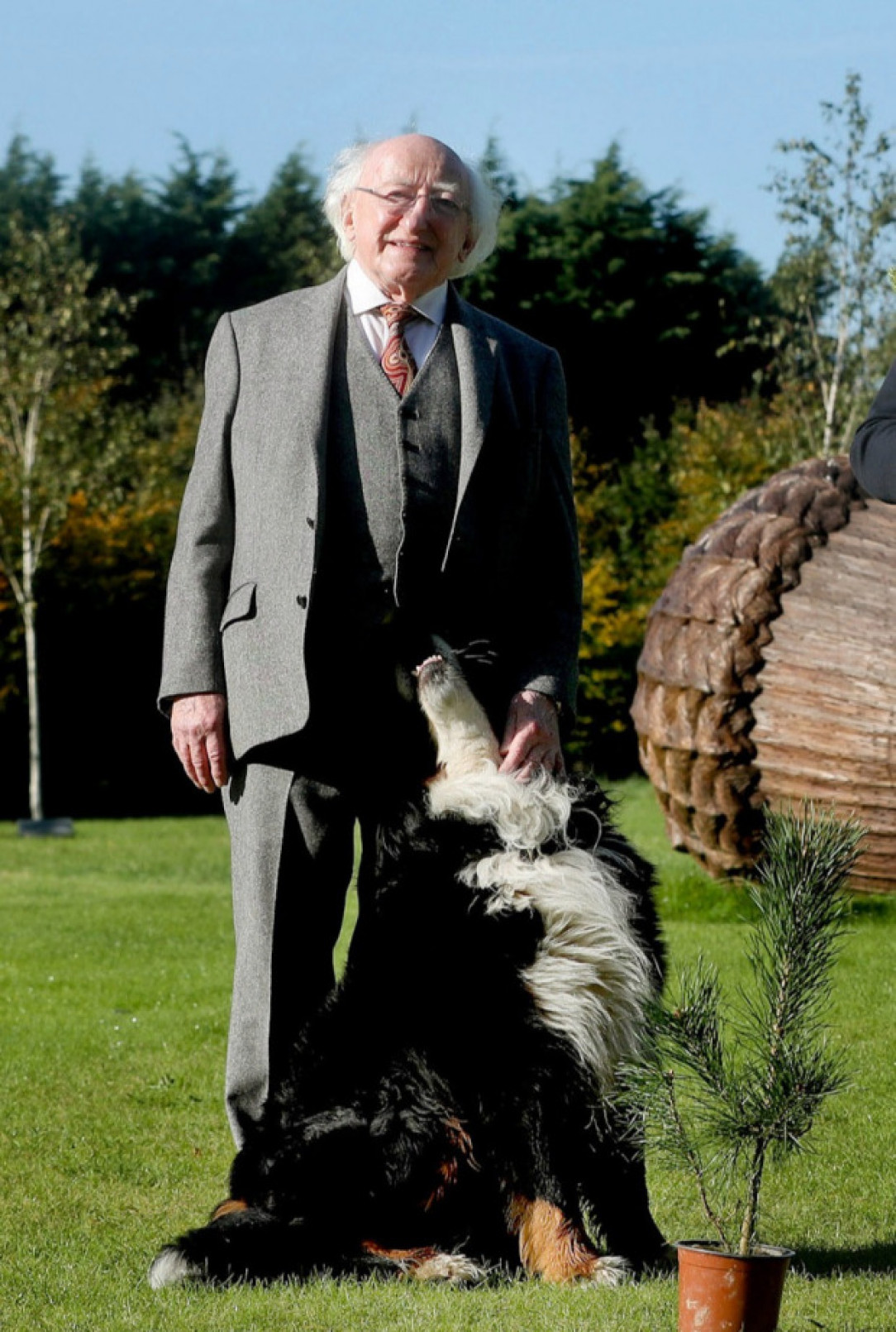 The President of Ireland and Brod his dog