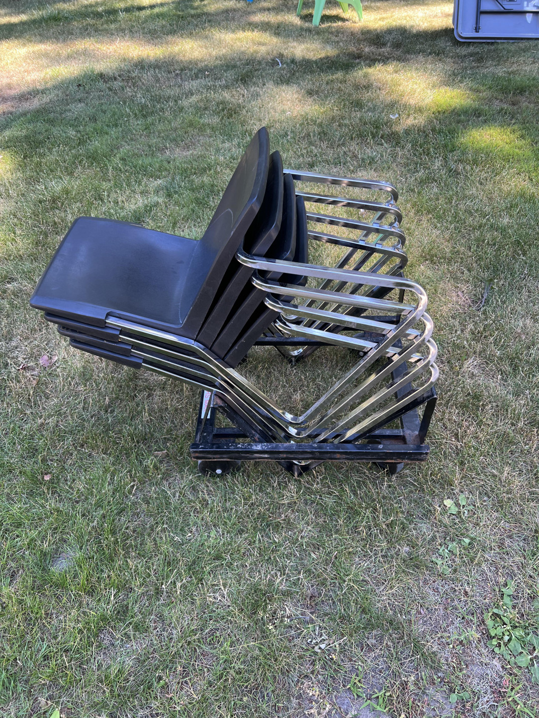 This dolly made for stackable chairs