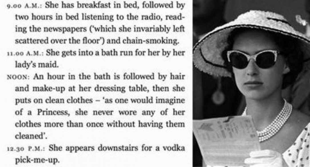 The morning routine of England’s Princess Margaret, c. 1955