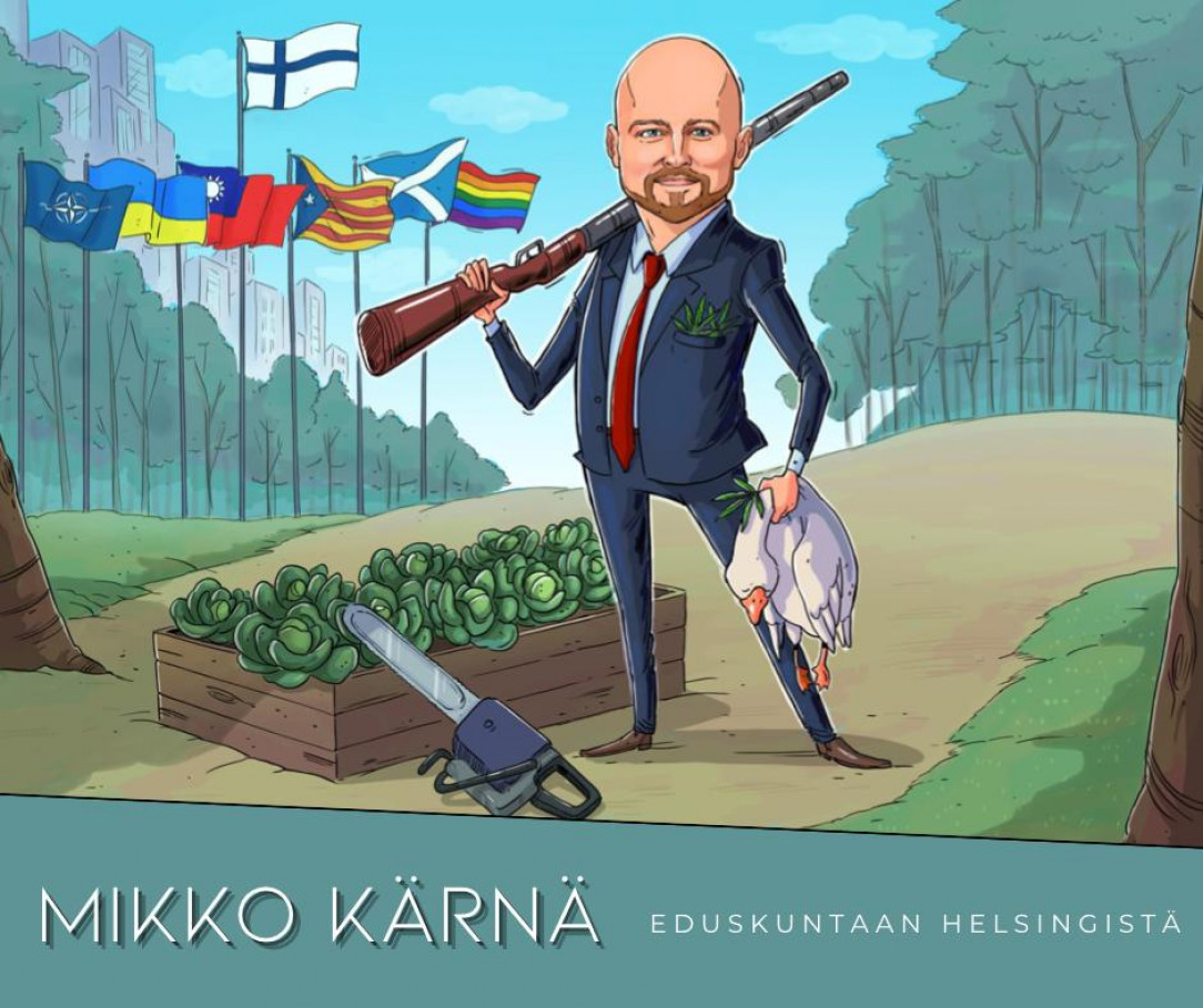 A real ad for the Finnish MP Mikko Kärnä&#039;s election campaign