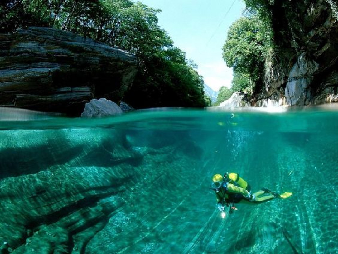 The Verzasca River, Swiss Alps