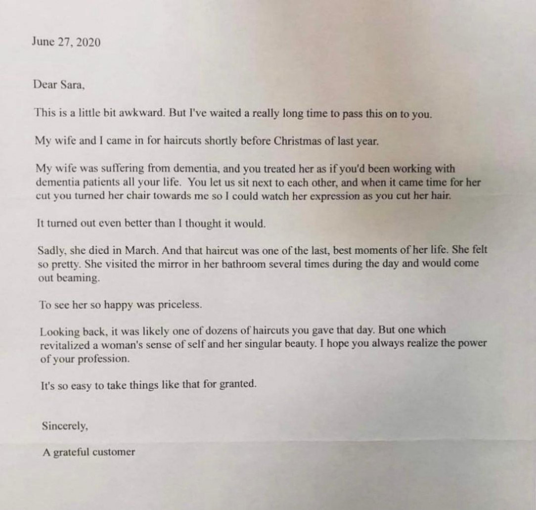 Wholesome letter