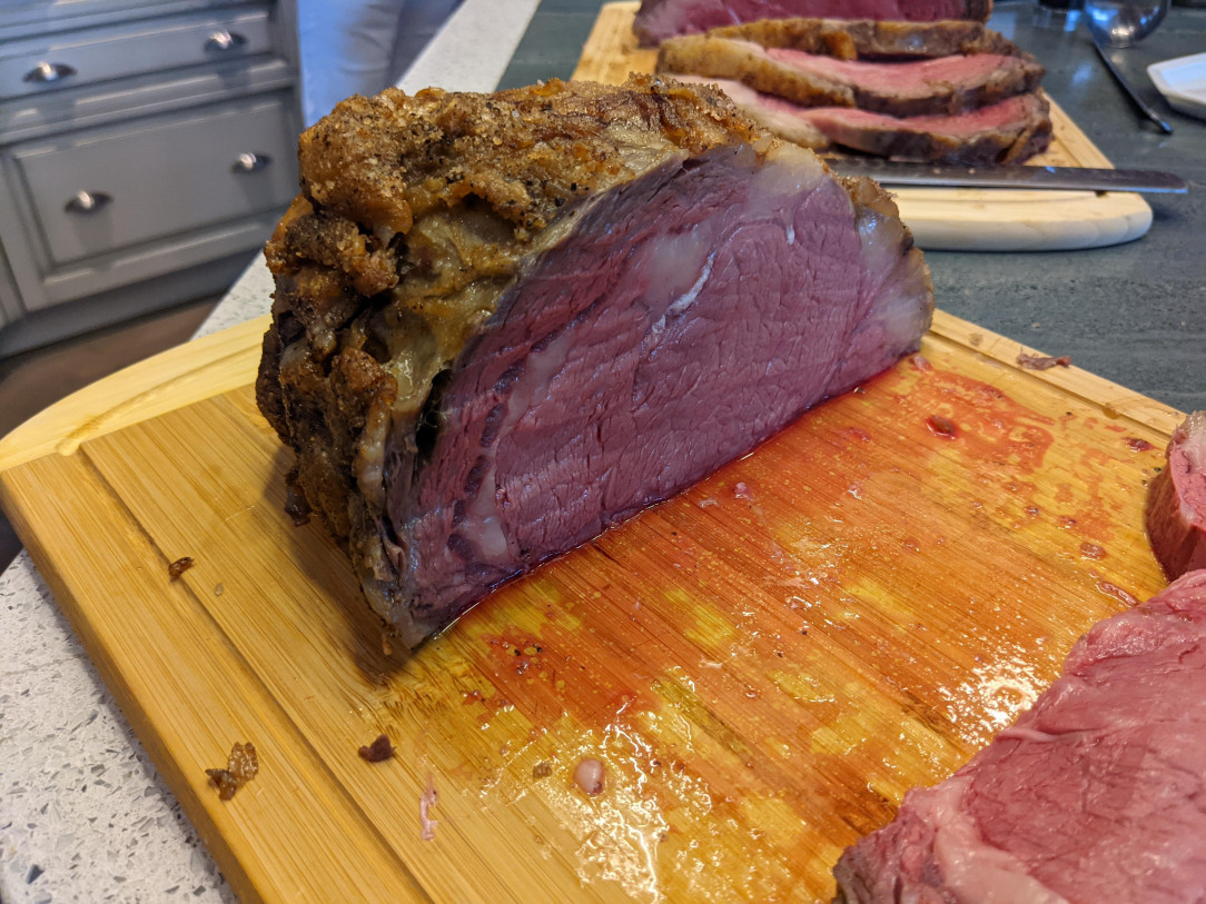 Prime prime rib with crispy cap