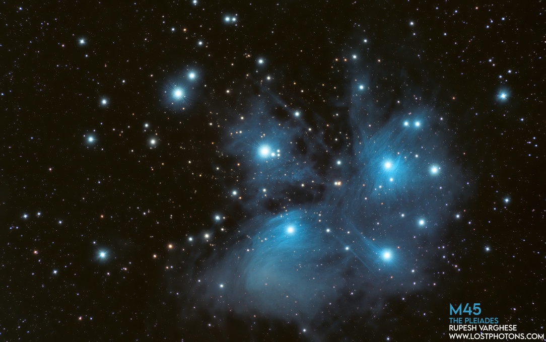 Messier 45 Pleiades or The Seven Sisters