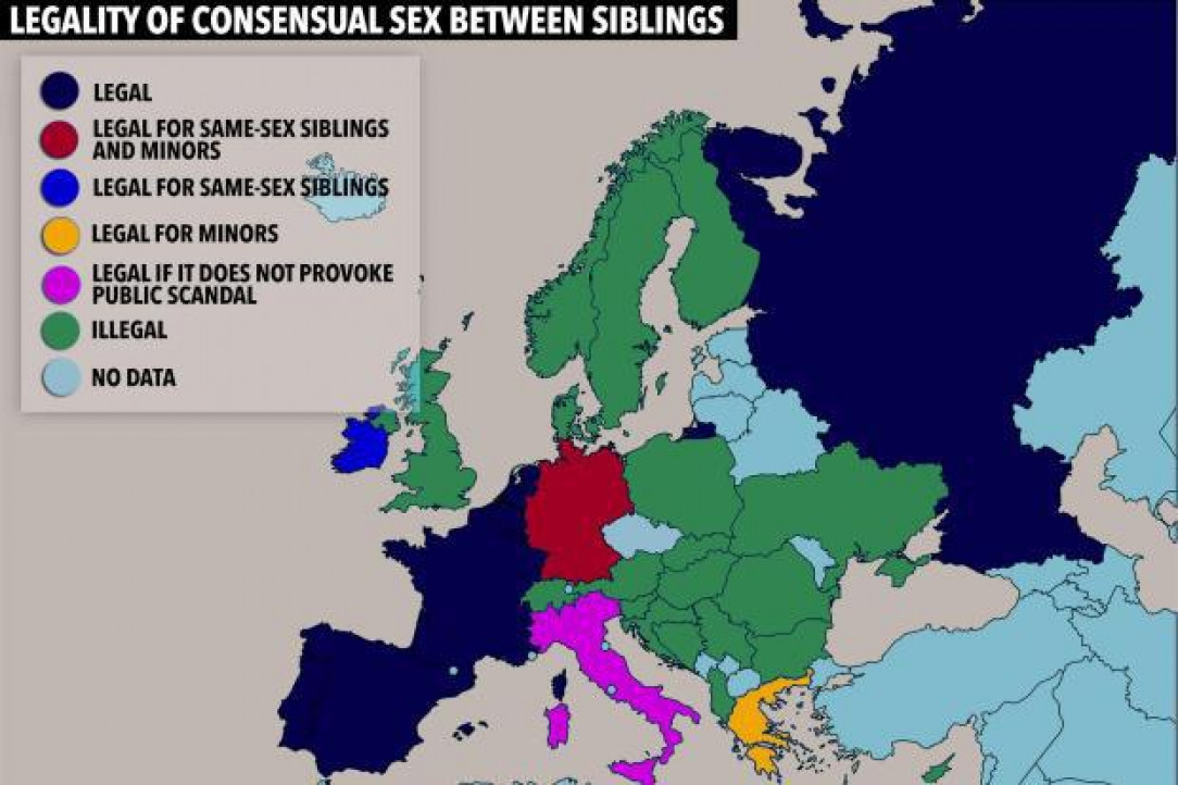 Legality of consensual sex between siblings in Europe