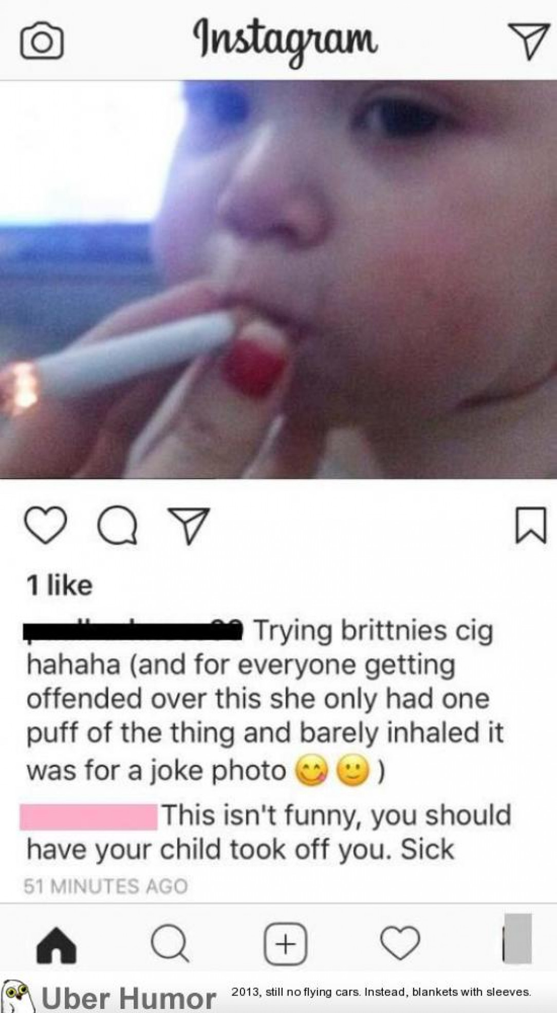 She only had one puff