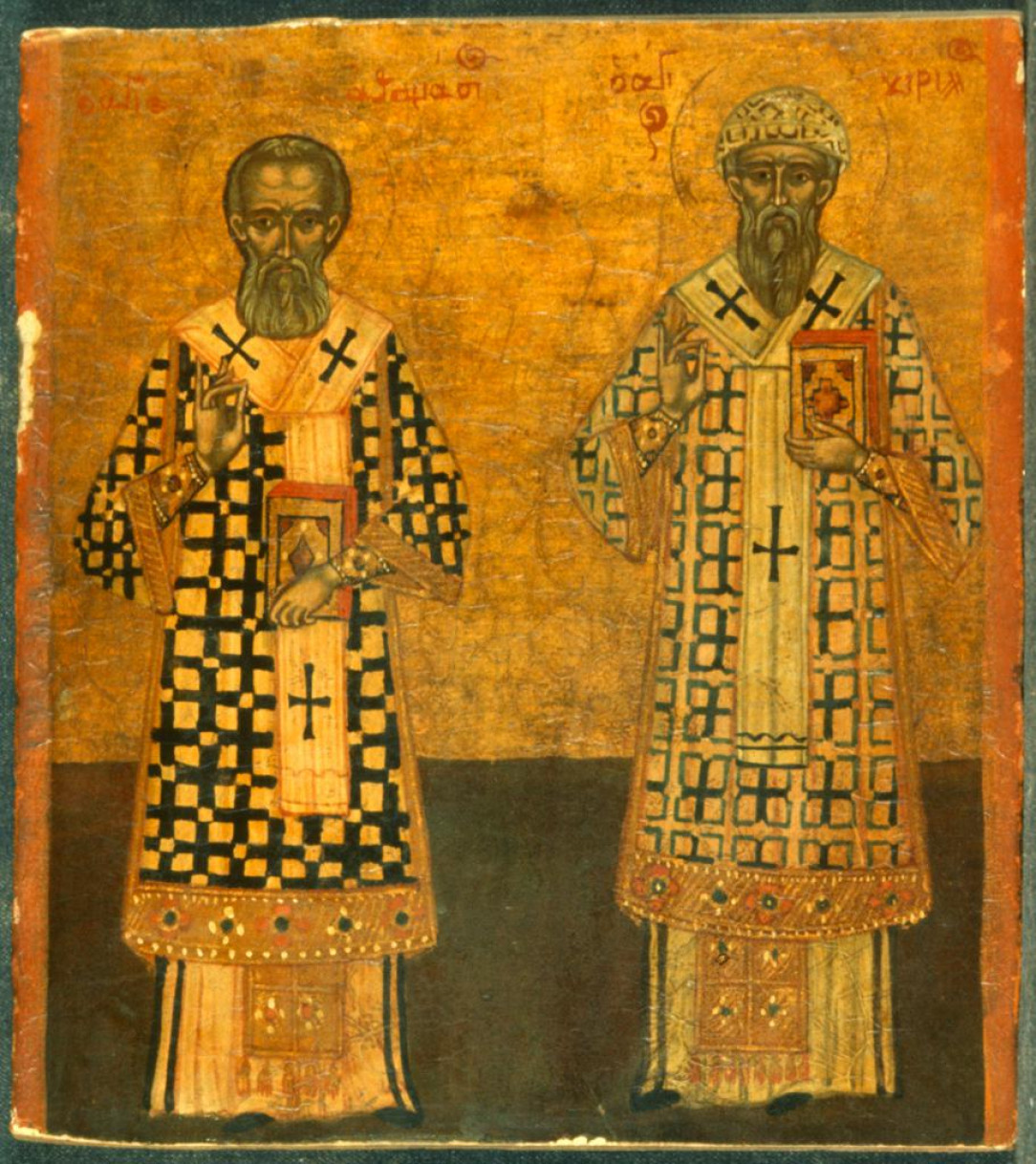 Today is the byzantine feast of Saint Athanasius and Cyril of Alexandria