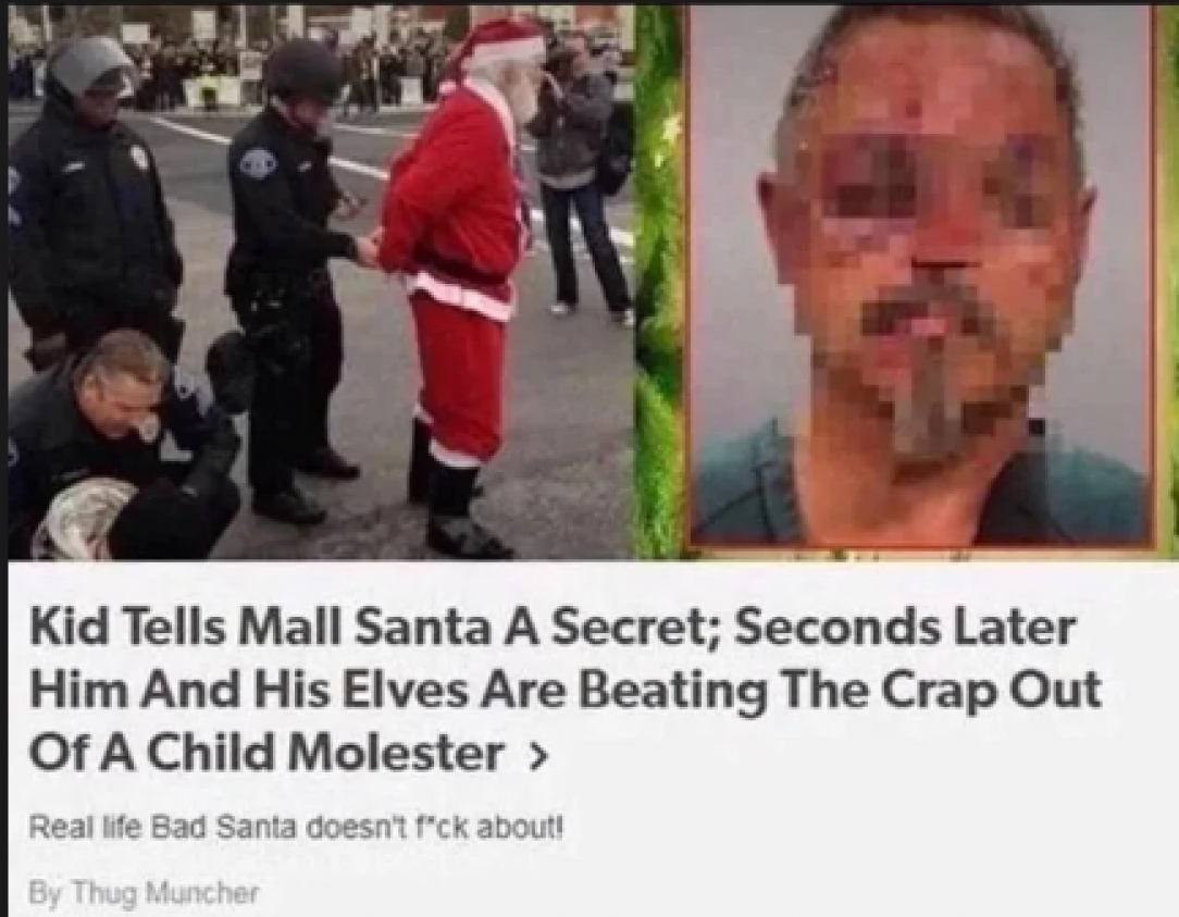 Mall Santa, Avenger of molested children