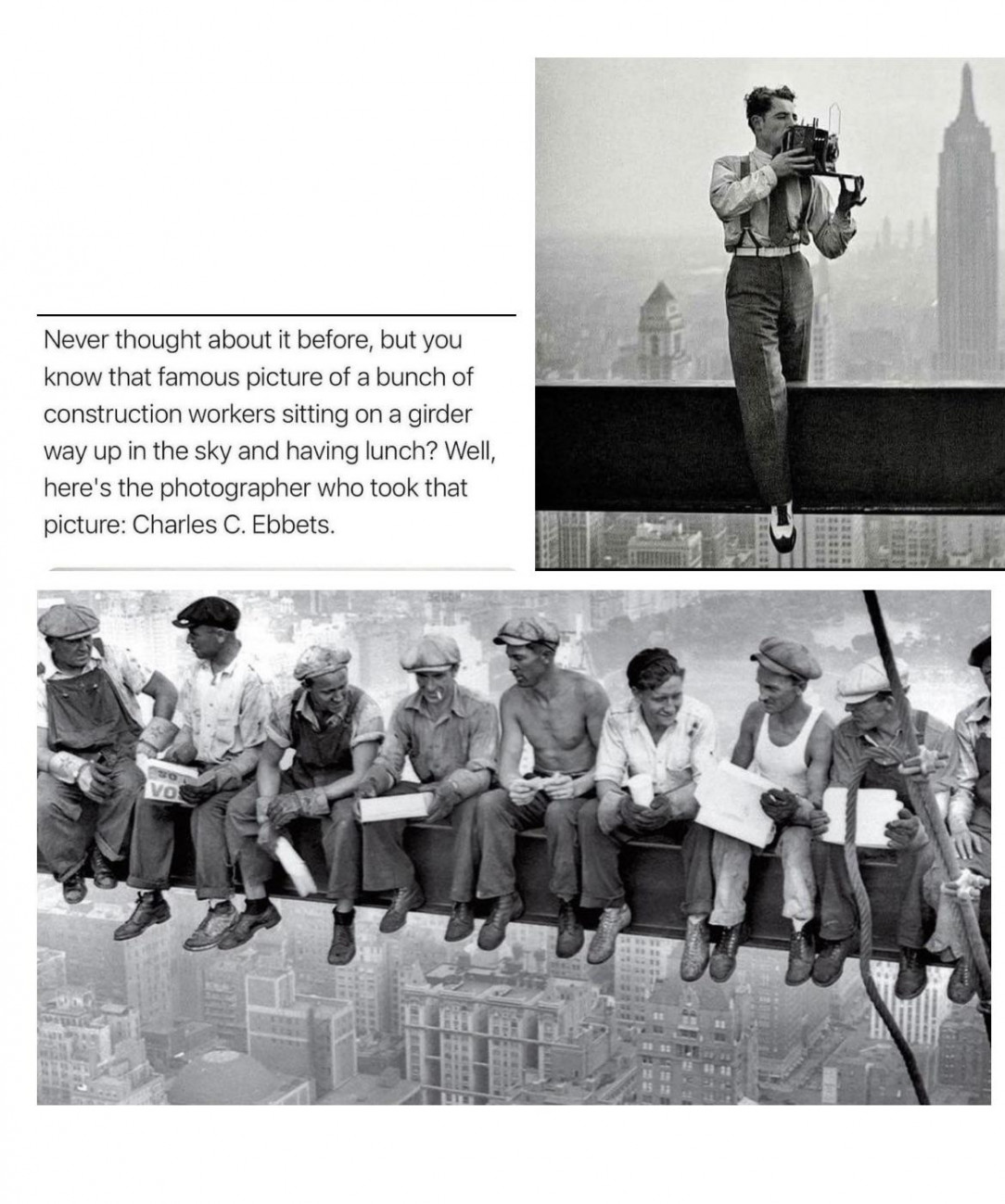 The man behind the iconic photo: Charles C. Ebbets