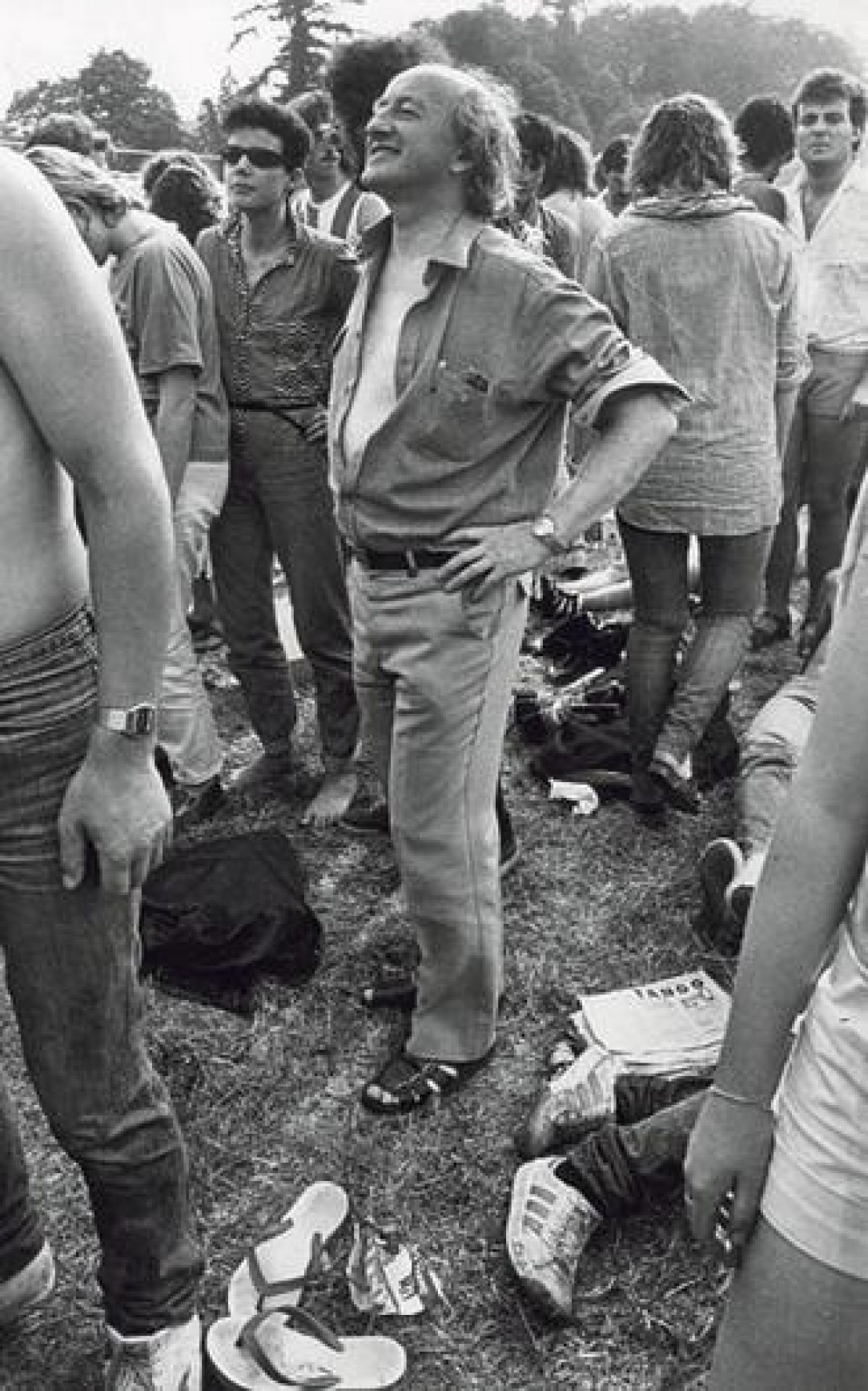 Irish president at Slane Castle 1984 watching Bob Dylan