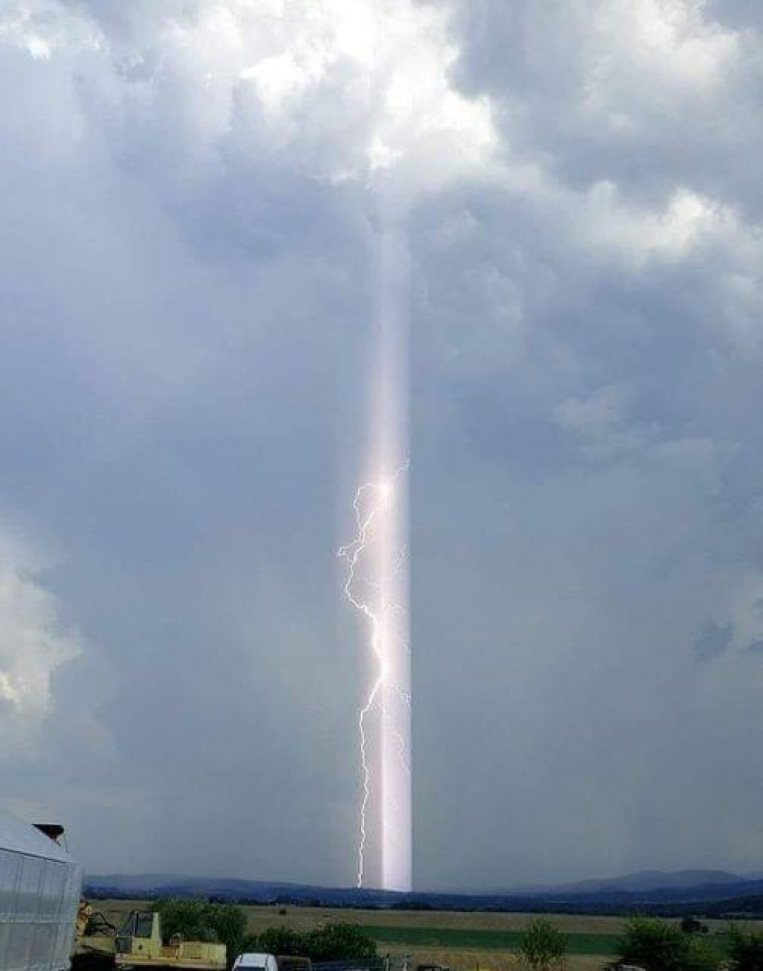 Pillar of Light captured today in Greece