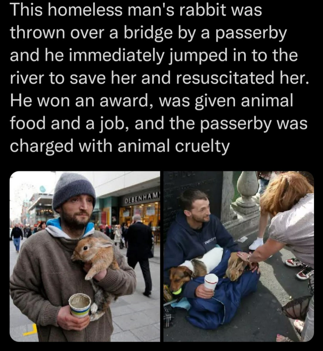 A homeless man was rewarded with an award and a job for this selfless act