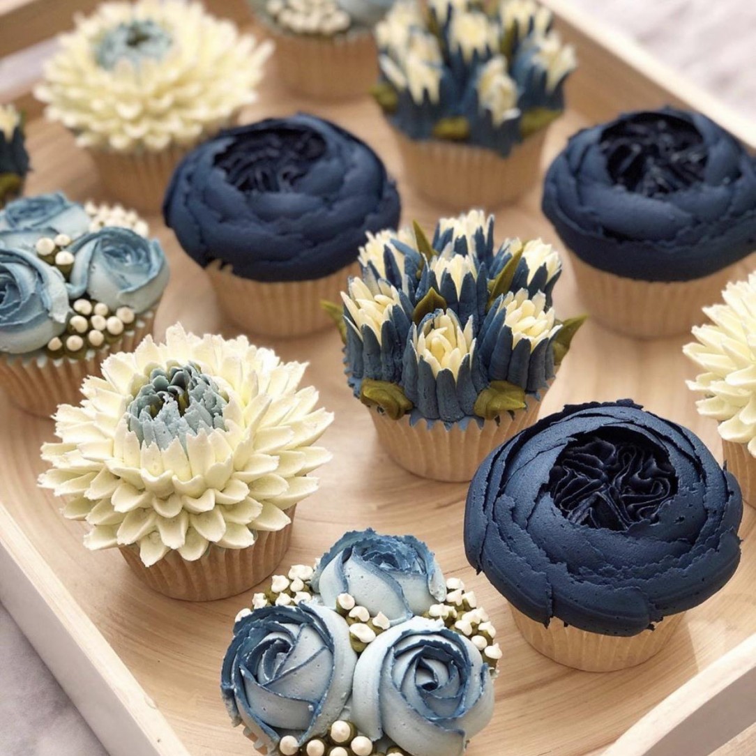 Pretty blue cupcakes